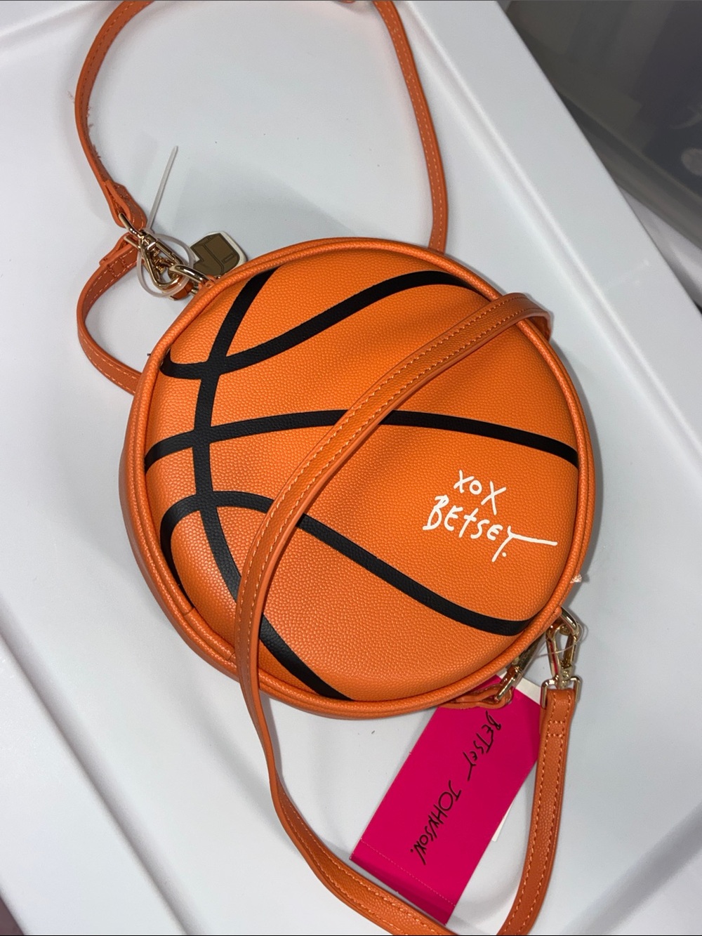 Betsey Johnson basketball crossbody purse